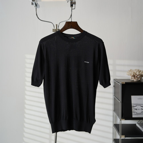 Prada Luxury Brand Men Womens Short Sleeve T-Shirt Cotton crew-neck sweater UMF209_1811_F0002_S_OOO with Original Box Whatsapp 【+1-3239614486】