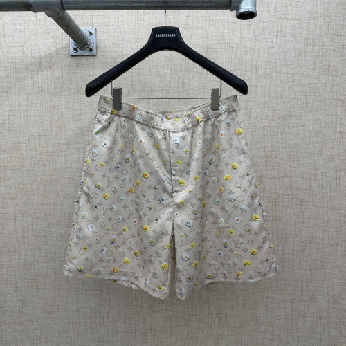 Louis Vuitton Luxury Brand Women Mens Pant Shorts Monogram Printed Silk Shorts with Original Box Whatsapp 【+1-3239614486】