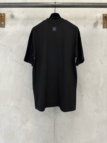 Louis Vuitton Luxury Brand Womens Men Short Sleeve T-Shirt Vintage-Dyed Effect T-Shirt Top Quality Whatsapp 【+1-3239614486】