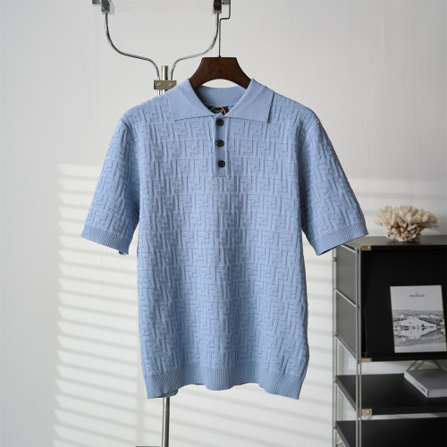 Fendi Luxury Brand Mens Short Sleeve T-Shirt Polo Shirt FZC162AUW0F0U3X with Original Box Whatsapp 【+1-3239614486】