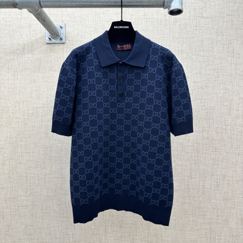 Gucci Luxury Brand Women Mens Short Sleeve T-Shirt GG cotton silk jacquard polo shirt ‎855058 XKFEN 4588 Top Quality Whatsapp 【+1-3239614486】