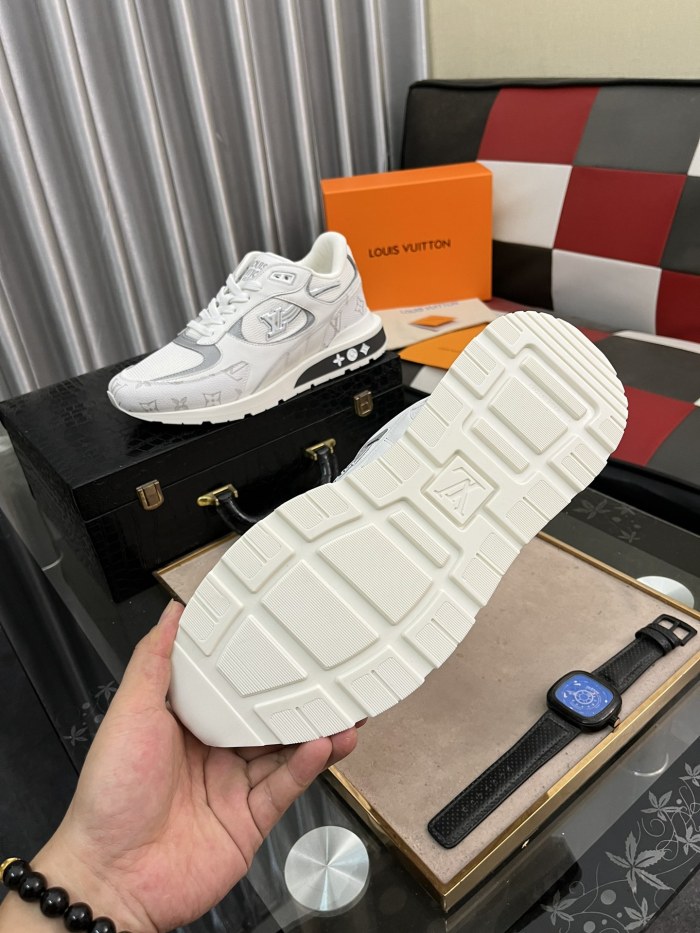 Louis Vuitton Men Shoes Sports RUN AWAY SNEAKER Running Design Luxury Brand with Original Box Mesh and suede calf leather 1A9J0M whatsapp 【+1-3239614486】