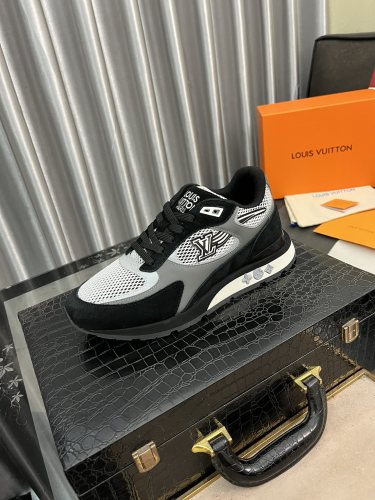 Louis Vuitton Men Shoes Sports RUN AWAY SNEAKER Running Design Luxury Brand with Original Box Mesh and suede calf leather 1A9J0M whatsapp 【+1-3239614486】