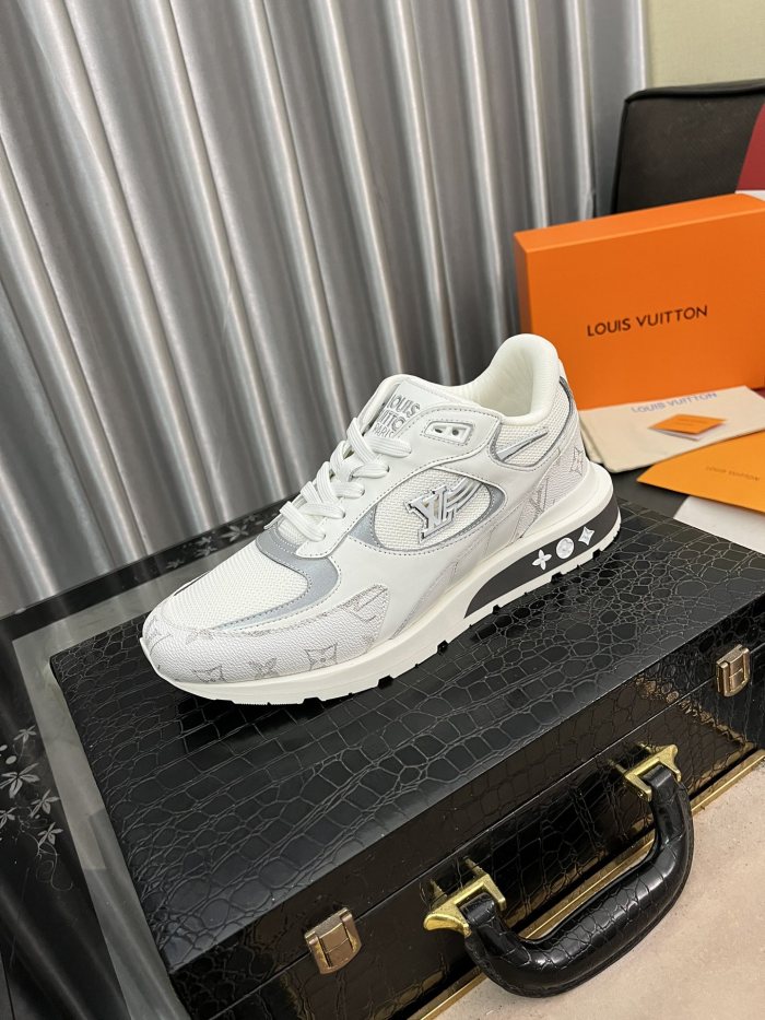 Louis Vuitton Men Shoes Sports RUN AWAY SNEAKER Running Design Luxury Brand with Original Box Mesh and suede calf leather 1A9J0M whatsapp 【+1-3239614486】