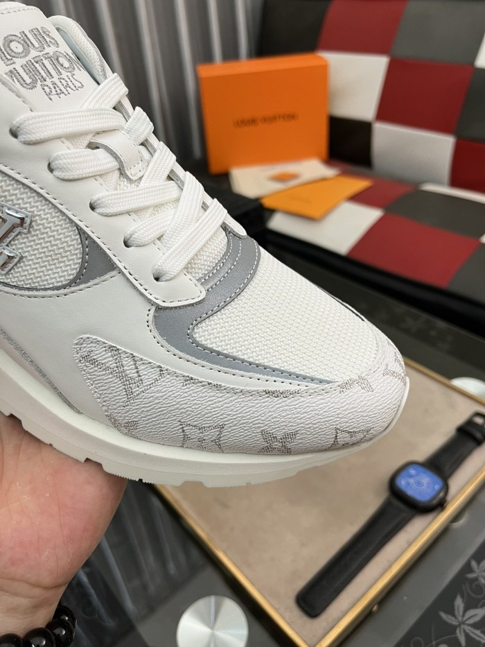 Louis Vuitton Men Shoes Sports RUN AWAY SNEAKER Running Design Luxury Brand with Original Box Mesh and suede calf leather 1A9J0M whatsapp 【+1-3239614486】