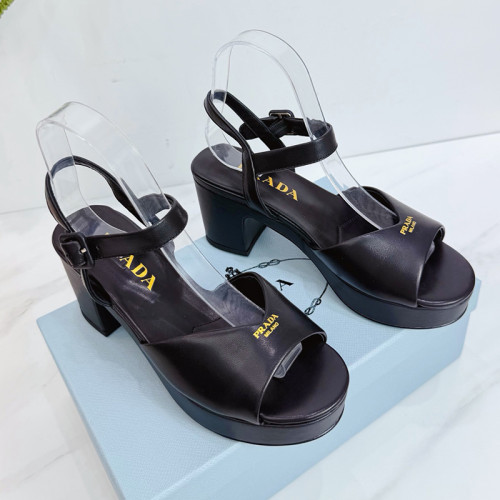 Prada Womens Shoes Pumps Casual Luxury Brand 65mm Heel and 2cm Waterproof Platform pump Padded nappa leather sandals with Original Box Whatsapp【+1-3239614486】