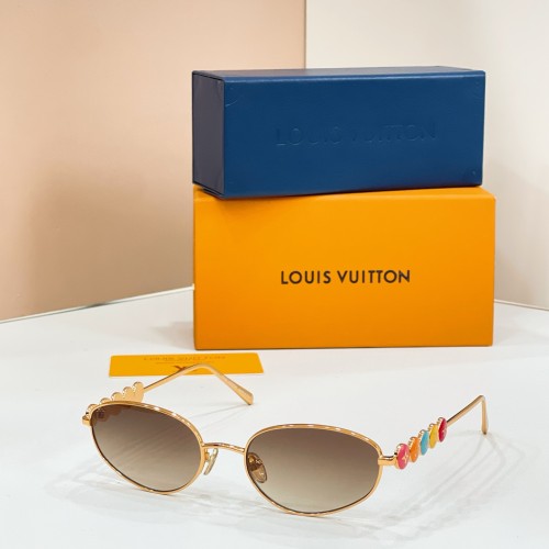 Louis Vuitton Sunglasses Luxury Brand Womens Sunglasses LV Confetti Oval Sunglasses with Original Box Whatsapp 【+1-3239614486】Z3179U