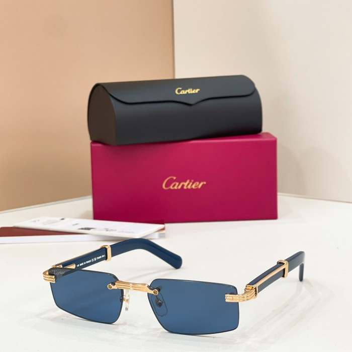 Cartier Sunglasses Luxury Brand Men Womens Sunglasses with Original Box Whatsapp 【+1-3239614486】CT0485O