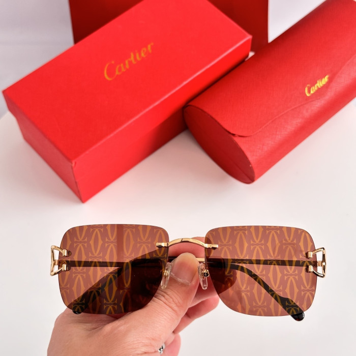 Cartier Sunglasses Luxury Brand Mens Sunglasses with Original Box Whatsapp 【+1-3239614486】CT0330S