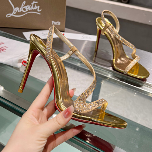 Christian Louboutin Womens Shoes So Kate Sandals Loubi Patent Psychic leather 10cm High Heels Shoes Pumps Whatsapp【+1-3239614486】