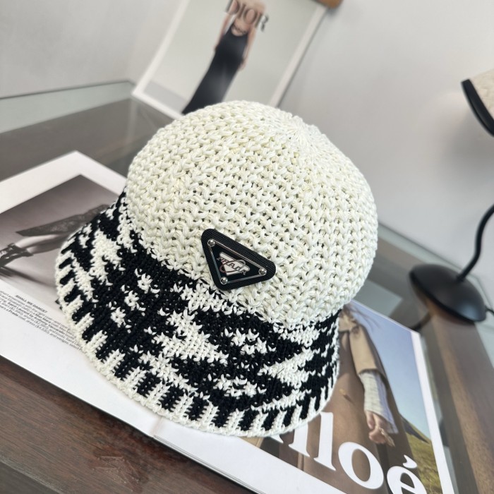 Prada Womens Bucket Hat Luxury Brand Design Prada Cap with Original Box Whatsapp【+1-3239614486】