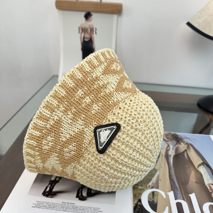 Prada Womens Bucket Hat Luxury Brand Design Prada Cap with Original Box Whatsapp【+1-3239614486】