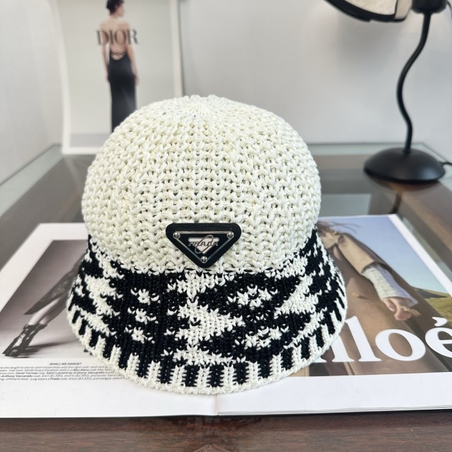 Prada Womens Bucket Hat Luxury Brand Design Prada Cap with Original Box Whatsapp【+1-3239614486】