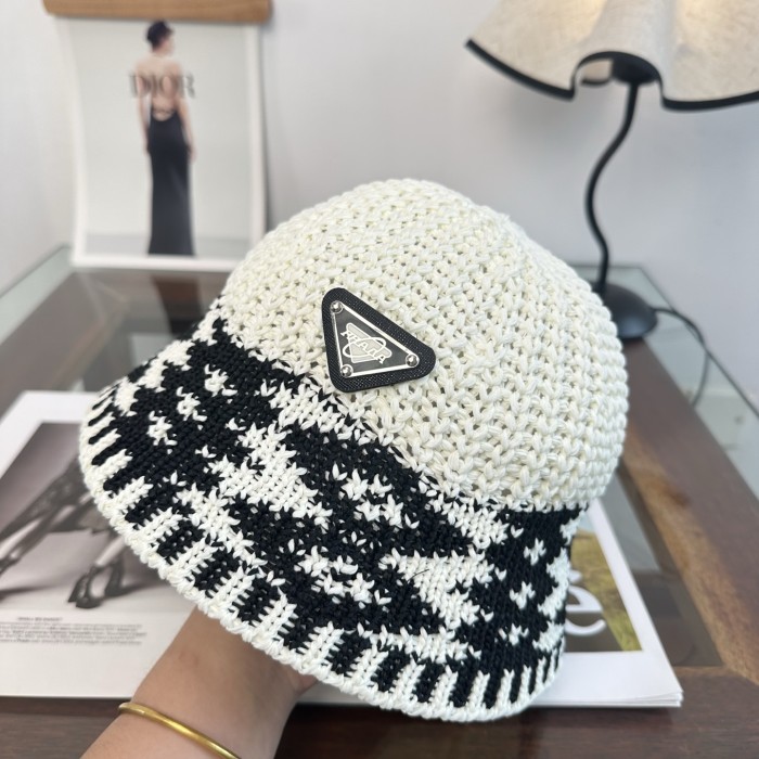 Prada Womens Bucket Hat Luxury Brand Design Prada Cap with Original Box Whatsapp【+1-3239614486】