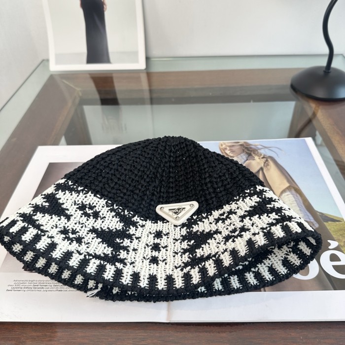 Prada Womens Bucket Hat Luxury Brand Design Prada Cap with Original Box Whatsapp【+1-3239614486】