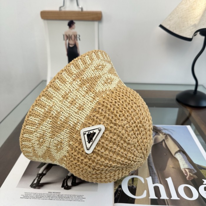 Prada Womens Bucket Hat Luxury Brand Design Prada Cap with Original Box Whatsapp【+1-3239614486】