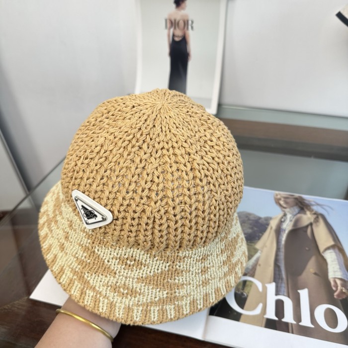 Prada Womens Bucket Hat Luxury Brand Design Prada Cap with Original Box Whatsapp【+1-3239614486】