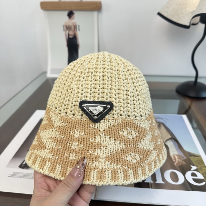 Prada Womens Bucket Hat Luxury Brand Design Prada Cap with Original Box Whatsapp【+1-3239614486】