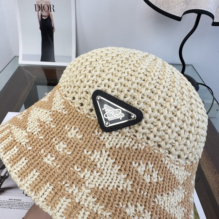Prada Womens Bucket Hat Luxury Brand Design Prada Cap with Original Box Whatsapp【+1-3239614486】