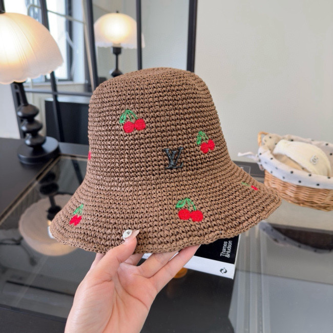 Louis Vuitton Womens Cap Straw Hat Bucket Hat Luxury Brand with Original Box Whatsapp 【+1-3239614486】