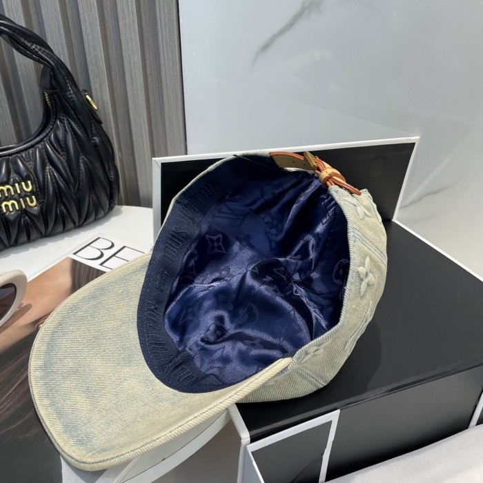 Louis Vuitton Men Womens Cap Denim Baseball Hat Luxury Brand with Original Box Whatsapp 【+1-3239614486】