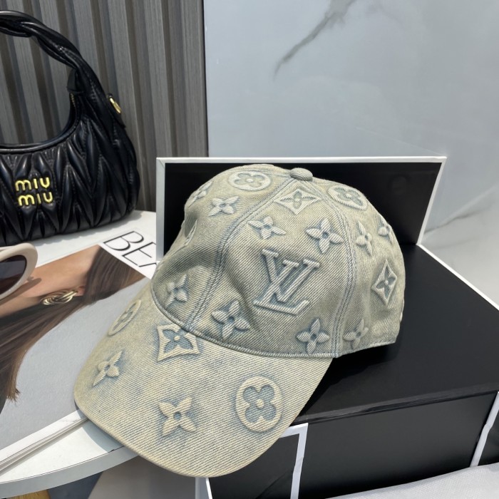 Louis Vuitton Men Womens Cap Denim Baseball Hat Luxury Brand with Original Box Whatsapp 【+1-3239614486】