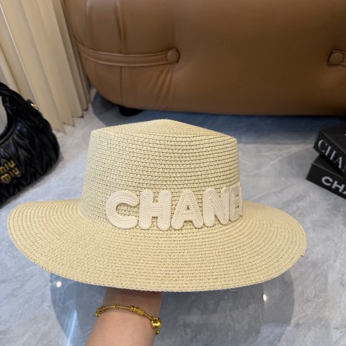 Chanel Luxury Brand Womens Raffia Straw Hat Sun Cap with Original Box Whatsapp 【+1-3239614486】