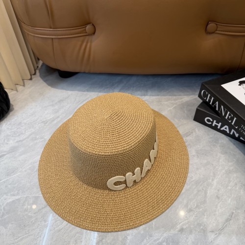 Chanel Luxury Brand Womens Raffia Straw Hat Sun Cap with Original Box Whatsapp 【+1-3239614486】