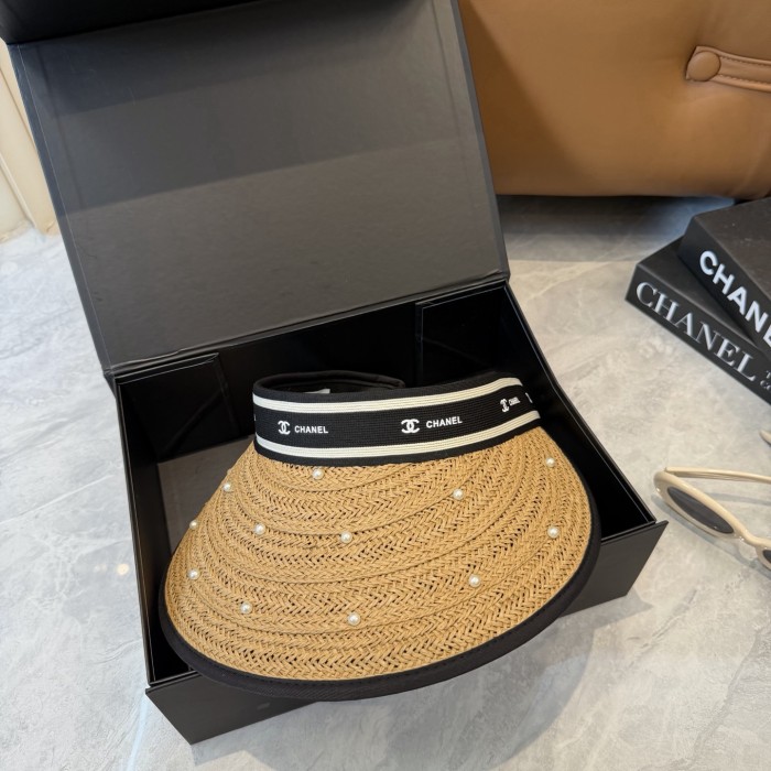 Chanel Luxury Brand Womens Visor Hat Cap with Original Box Whatsapp 【+1-3239614486】
