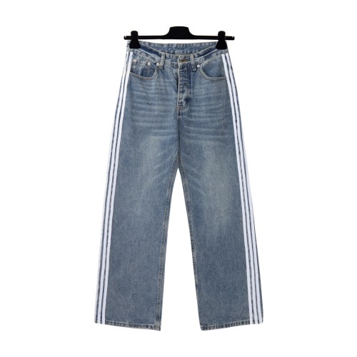 Balenciaga x Adidas Luxury Brand Women Mens Pant Denim Jeans with Original Box Whatsapp 【+1-3239614486】