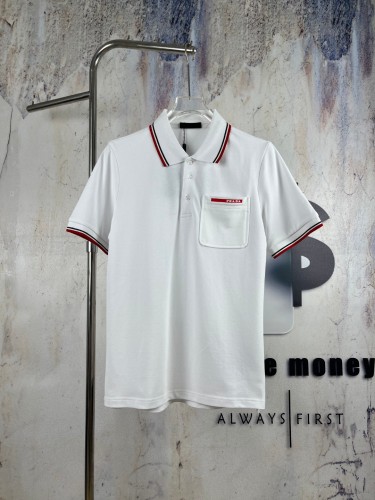 Prada Luxury Brand Men Womens Short Sleeve T-Shirt Polo Shirt with Original Box Whatsapp 【+1-3239614486】