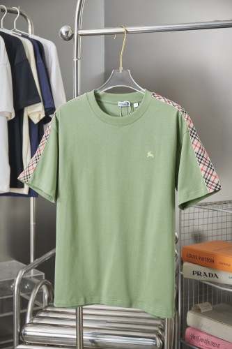 Burberry Luxury Brand Women Mens Short Sleeve T-Shirt Check Trim Cotton T-shirt with Original Box Whatsapp 【+1-3239614486】