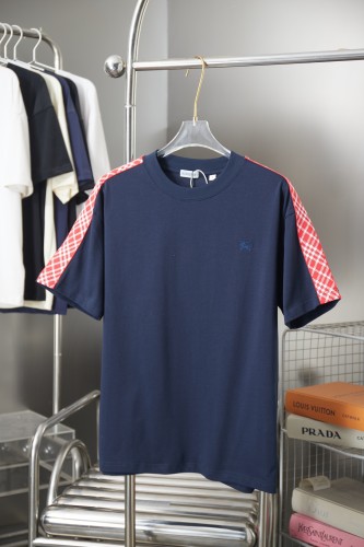 Burberry Luxury Brand Women Mens Short Sleeve T-Shirt Check Trim Cotton T-shirt with Original Box Whatsapp 【+1-3239614486】