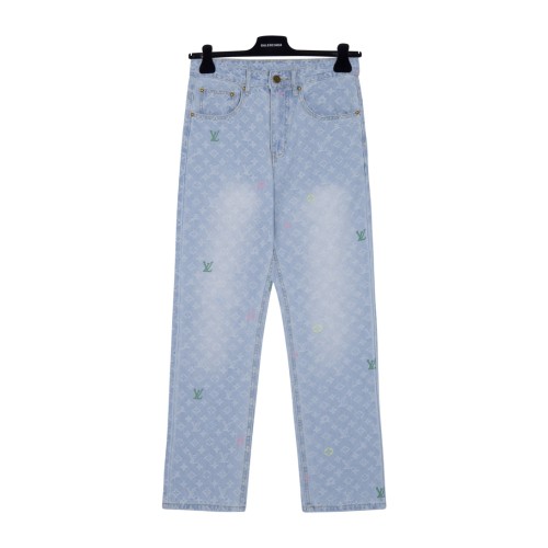 Louis Vuitton x Tyler Luxury Brand Men Womens Pant Monogram Jeans Whatsapp 【+1-3239614486】