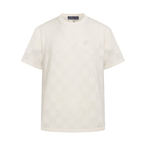 Louis Vuitton Luxury Brand Womens Men Short Sleeve T-Shirt Elegant Cotton Cashmere Short-Sleeved Crewneck 1AK6XE Top Quality Whatsapp 【+1-3239614486】