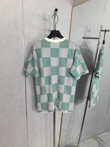 Louis Vuitton Luxury Brand Womens Men Knit T-Shirt Short-Sleeved Crewneck Top Quality Whatsapp 【+1-3239614486】