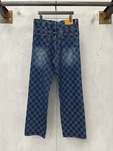 Louis Vuitton Luxury Brand Men Womens Pant Monogram Jeans Damier Denim Skate Pants Whatsapp 【+1-3239614486】