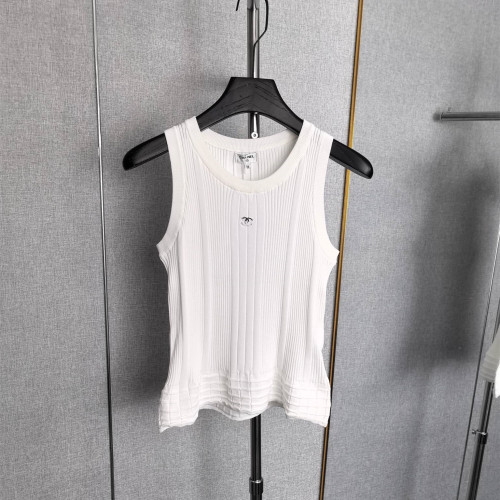 Chanel Luxury Brand Womens Short Sleeve T-Shirt Knit Tank Top with Original Box Whatsapp 【+1-3239614486】