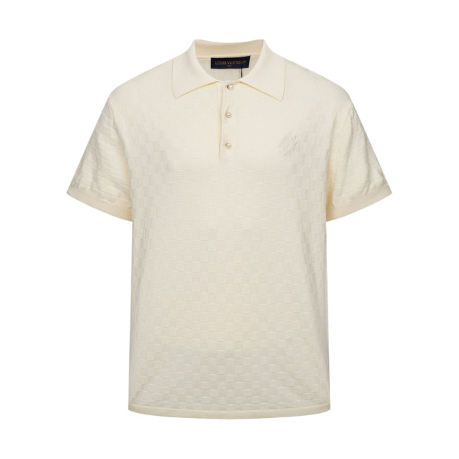 Louis Vuitton Luxury Brand Womens Men Short Sleeve T-Shirt Knit Polo Shirt Top Quality Whatsapp 【+1-3239614486】