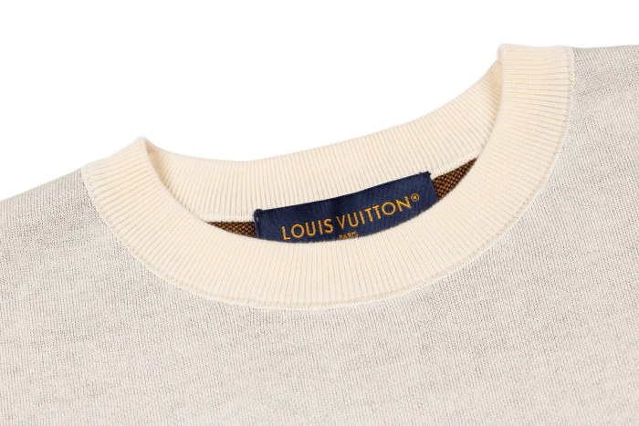 Louis Vuitton Luxury Brand Womens Men Short Sleeve Knit T-Shirt Short-Sleeved Signature Crewneck 1AK6YQ Top Quality Whatsapp 【+1-3239614486】