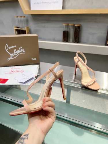Christian Louboutin Womens Shoes So Kate Sandals Loubi Patent Psychic leather 10cm High Heels Shoes Pumps Whatsapp【+1-3239614486】