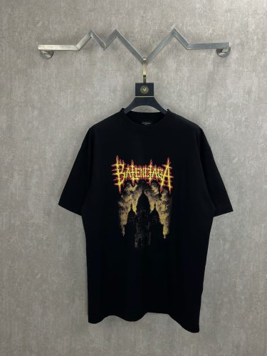 Balenciaga Luxury Brand Women Mens Short Sleeve T-Shirt Balenciaga Sacré Coeur Oversized T-Shirt with Original Box Whatsapp 【+1-3239614486】