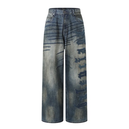 Balenciaga Luxury Brand Women Mens Pant Denim Jeans Minimal Baggy Pants with Original Box Whatsapp 【+1-3239614486】