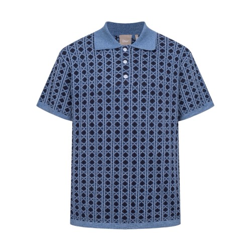 Dior Luxury Brand Women Mens Short Sleeve T-Shirt Dioriviera Cannage Polo Shirt with Original Box Whatsapp 【+1-3239614486】