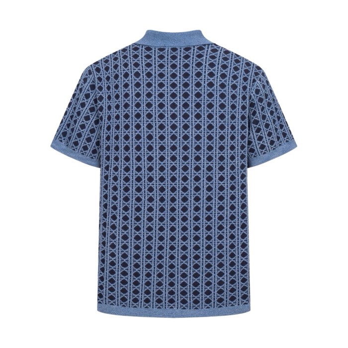 Dior Luxury Brand Women Mens Short Sleeve T-Shirt Dioriviera Cannage Polo Shirt with Original Box Whatsapp 【+1-3239614486】