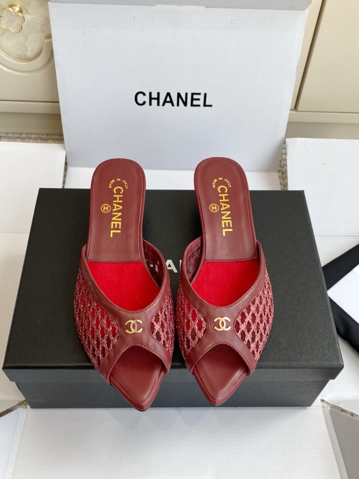 Chanel Womens Shoes Casual Slippers Sandals with 3.5cm Heel Luxury Brand Design with Original Box whatsapp 【+1-3239614486】