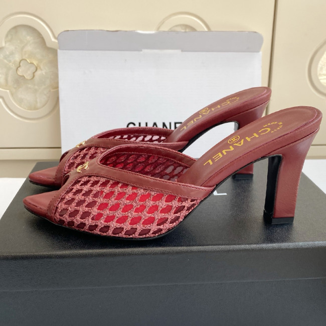 Chanel Womens Shoes Casual Slippers Sandals with 8cm Heel Luxury Brand Design with Original Box whatsapp 【+1-3239614486】