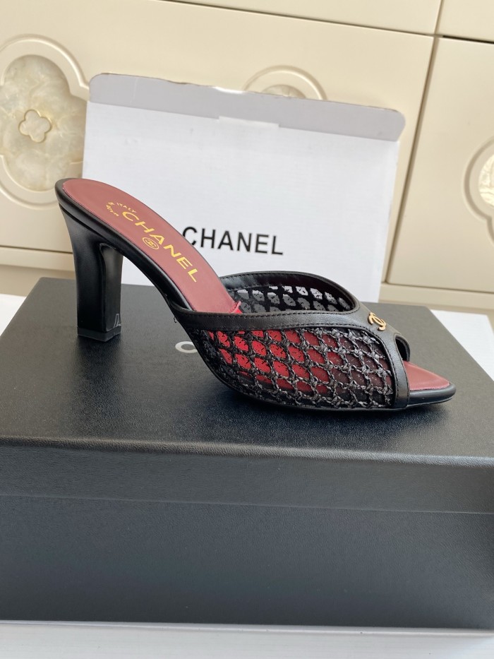 Chanel Womens Shoes Casual Slippers Sandals with 8cm Heel Luxury Brand Design with Original Box whatsapp 【+1-3239614486】