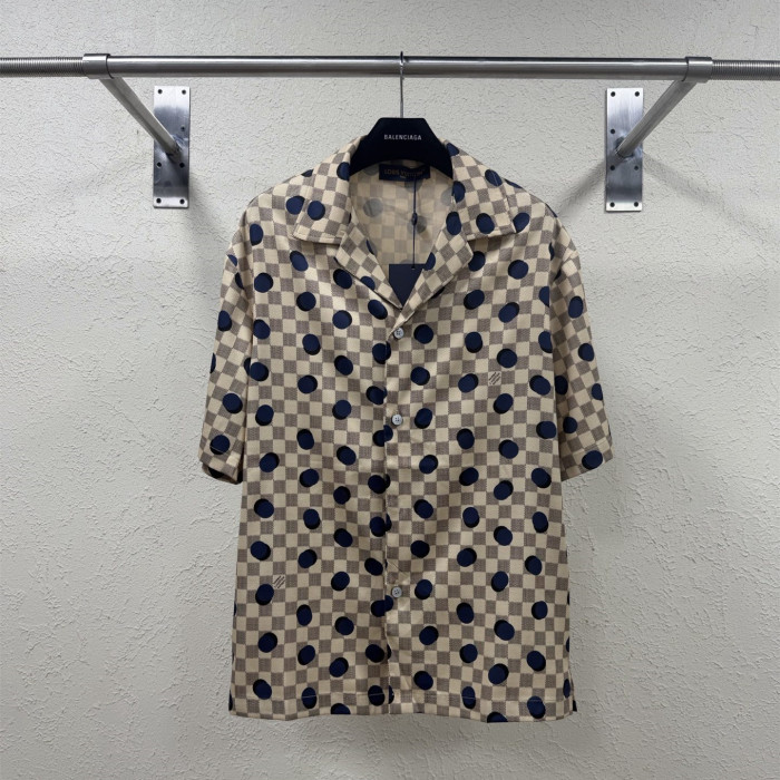 Louis Vuitton Luxury Brand Mens Short Sleeve Shirt Top Quality Whatsapp 【+1-3239614486】