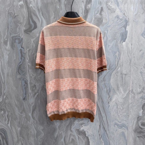 Louis Vuitton Luxury Brand Mens Short Sleeve T-Shirt Damier Striped Polo Shirt 1AK6Z6 Top Quality Whatsapp 【+1-3239614486】